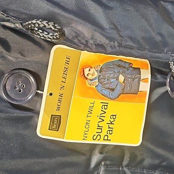 NWT Vintage Sears Work and Leisure Survival Parka Size Large Blue NWT - Picture 2 of 10